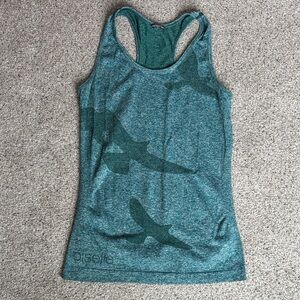 Oiselle Women's Teal Flyte Tank Top green small